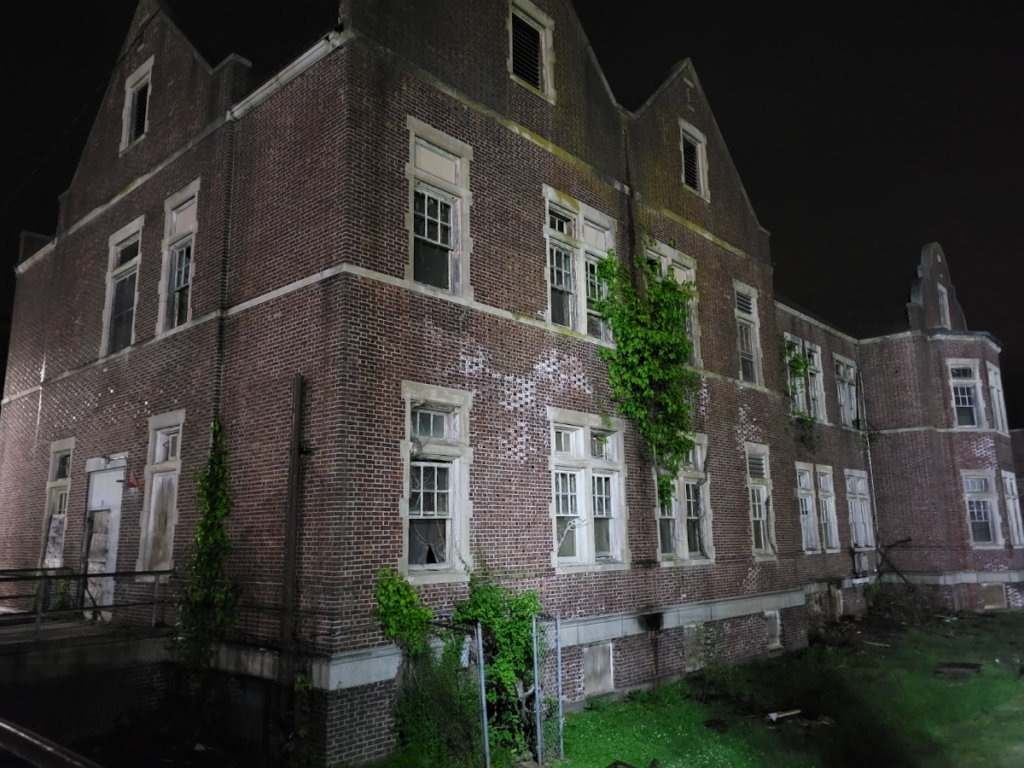 Pennhurst asylum at night